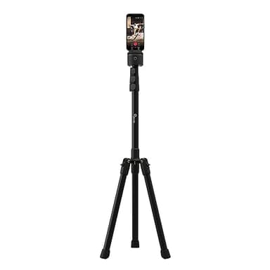 Pivo 63" Extendable Cell Phone & Camera Tripod with Sturdy, Lightweight, Portable, Foldable Stand for Video Recording with Universal 1/4"" Thread for DSLR, Smartphone, Action Camera & Pivo Pods