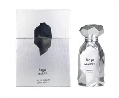 my perfumes Arabiyat Prestige Marwa Eau de Parfum, 100ml, Silver For Men Made in UAE