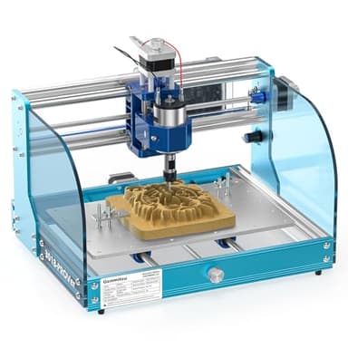 SainSmart Genmitsu 3018-PROVer V2 CNC Router Machine for Beginner, Mini Milling Engraver Kit with Z-Probe, Limit Switches, E-Stop, Ideal for Wood, Acrylic, MDF, Plastic (Without Offline Controller)