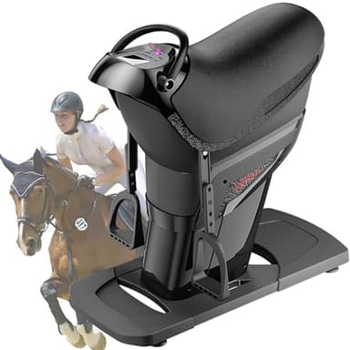 Electric Horse Riding Simulator Machine, 3D Dynamic Riding Trainer with LCD Display, 20-Speed Adjustable Full Body Fitness Equipment for Waist & Abdomen for Weight Loss & Cardio Training