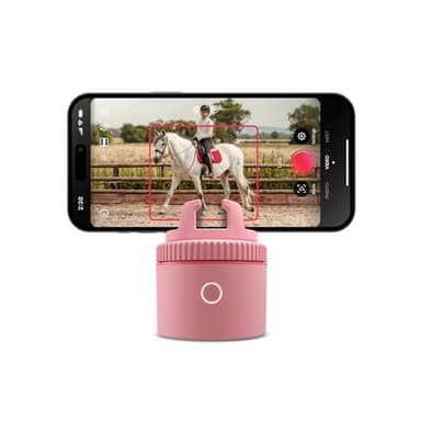Pivo Equestrian Pod Standalone Auto Tracking Phone Holder, Face, Body & Horse Tracker, 360° Rotation, 6 Speed, Stand for Video Recording (Pink)