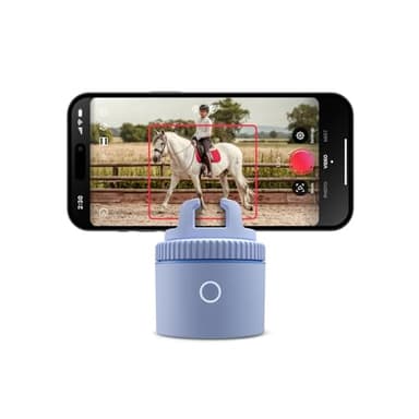 Pivo Equestrian Pod Standalone Auto Tracking Phone Holder, Face, Body & Horse Tracker, 360° Rotation, 6 Speed, Stand for Video Recording (Blue)
