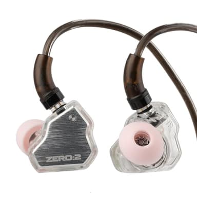 Linsoul 7Hz x Crinacle Zero:2 in Ear Monitor, Updated 10mm Dynamic Driver IEM, Wired Earbuds Earphones, Gaming Earbuds, with OFC IEM Cable for Musician (Without MIC, Silver)