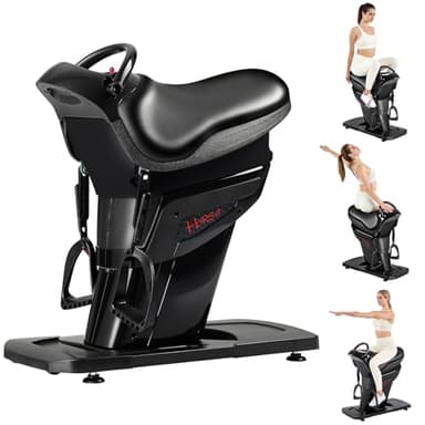 Electric Horse Riding Machine, Abdominal Exercise Machine with 3D Simulation 8-Figure Motion, 20 Speeds 3 Preset Programs Full Body Workout for Home Gym Cardio, Max Load 330 lbs