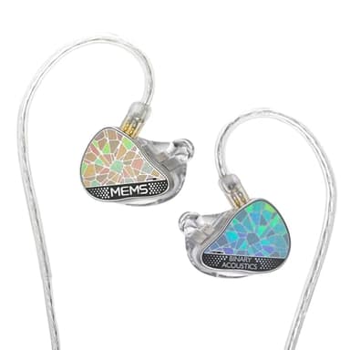 HiFiGo Binary EP321 MEMS in-Ear Monitor, Direct-Drive MEMS Earphones, 3BA +2DD+1MEMS Hybrid IEM with Iridescent CNC Stainless Steel Faceplates for Musician Audiophile (3.5mm)
