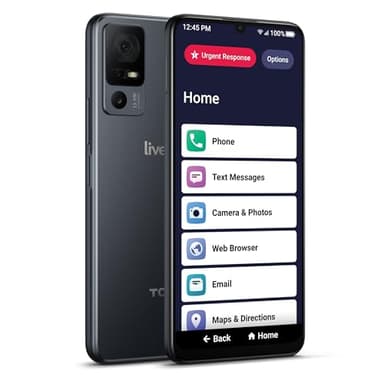 LIVELY Jitterbug Smart4 Smartphone for Seniors - Cell Phone for Seniors - Not Compatible with Other Wireless Carriers - No SIM Needed - Must Be Activated Phone Plan