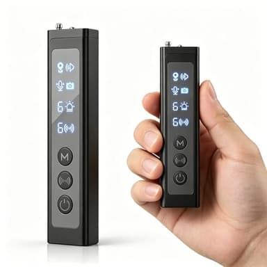 AI Hidden Camera Detector, Professional Privacy Protection Device & Wireless Device Detector, 6 Sensitivity Levels, 4 Modes, Privacy Protector for Hotel, Office, Car, Travel