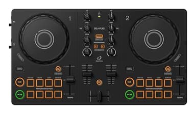 AlphaTheta DDJ-FLX2 Compact 2-Channel DJ Controller - Streaming-Ready, Smart Fader & Smart CFX - Works with rekordbox, djay & Serato DJ Lite - Phone, Tablet & PC/Mac - Free Course Included