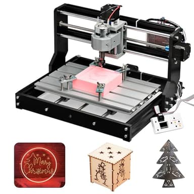 Genmitsu CNC 3018-PRO Router Kit GRBL Control 3 Axis Plastic Acrylic PCB PVC Wood Carving Milling Engraving Machine with Offline Controller, XYZ Working Area 300 x 180 x 45mm