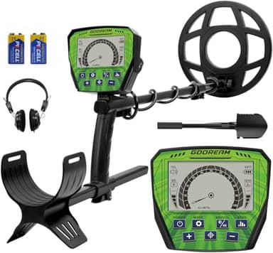 GDDREAM Metal Detector for Adults – High Accuracy, 4 Professional Modes, 10" IP68 Waterproof Coil, New Advanced DSP Chip for Gold, Silver, Beach & Treasure Hunting