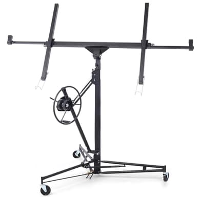 Rovibek Drywall Lift 11 FT, Sheetrock Lift Drywall Lift for Ceiling, Drywall Panel Hoist 360° Adjustable Foldable, 150 lbs Heavy Duty Drywall Lifter for Home Improvement (Black)
