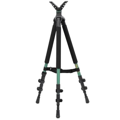 HUNTPAL Hunting Tripod Shooting Stick Gun Rifle Crossbow Shooting Rest with Removable 360° Horizontal Swivel and 90° Swing Leg, Aluminum Matt Monopod Bipod Tripod 3-N-1 Shooting Stand Support