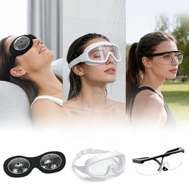 3pcs Eye Shield After Cataract Surgery, Sleep Eye Mask After Eye Surgery, Showering Waterproof Eye Shield After Surgery, Safety Eye Protector with Side Shields, for Adult Sleeping, Bathing, or Go Out