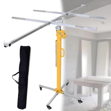 Drywall Lift Lifter Plaster Board Panel Hoist Jack Tool, 3/3.5/4/4.5/5m Max Height Drywall Lift Panel Hoist Jack Lifter, Labor-Saving Construction Tools, Manual and Electric Dual Purpose 3M(9.8ft)