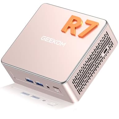 GEEKOM A5 Mini PC for Home Office & Coding, AMD Ryzen 7 5825U, 3-Year Coverage, 16GB RAM (Upgradable) & 512GB M.2 NVMe SSD, Windows 11 Pro Desktop Computer, SD Slot, 8K, Dual HDMI | Wi-Fi 6, BT 5.2