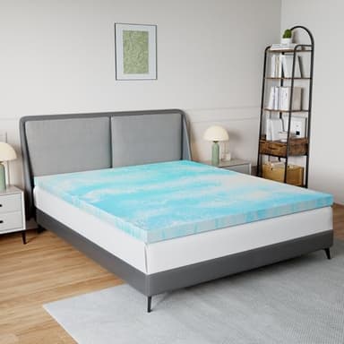 Novilla Mattress Topper Queen Size - 3 Inch Cooling Memory Foam Mattress Topper, Slow-Rebound Pressure Relief, Soft Comfort