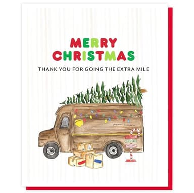 Thank You My Driver, Heartfelt Christmas for Delivery Drivers & Couriers, Appreciation Card to Show Gratitude this Holiday, Christmas Thank You Delivery Truck, Perfect Single Holiday Card