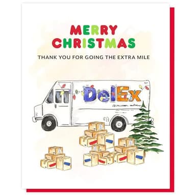 EIGHT21 Studios Thank My Driver, Christmas for Delivery Drivers & Couriers, Christmas Thank You Card Delivery Truck, Appreciation Card Gratitude this Holiday, Appreciate Holiday Card